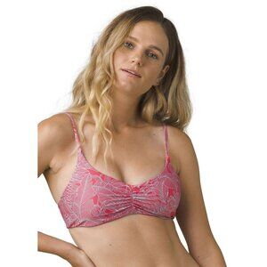 PrAna Swimwear Women's XS Papaya Fronds Jess Reversible Bikini Top NWT